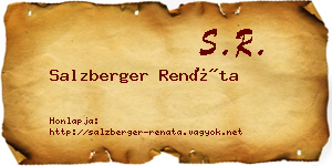 Salzberger Renáta névjegykártya